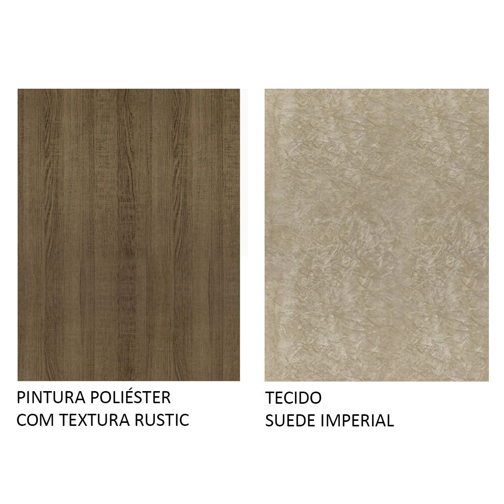 Conjunto Sala de Jantar Mesa Tampo de Madeira 8 Cadeiras Rustic/Imperial Doris Madesa - Image 11