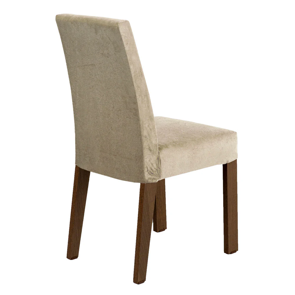 Conjunto Sala de Jantar Mesa Tampo de Vidro 4 Cadeiras Rustic/Branco/Imperial Aryeli Madesa - Image 6