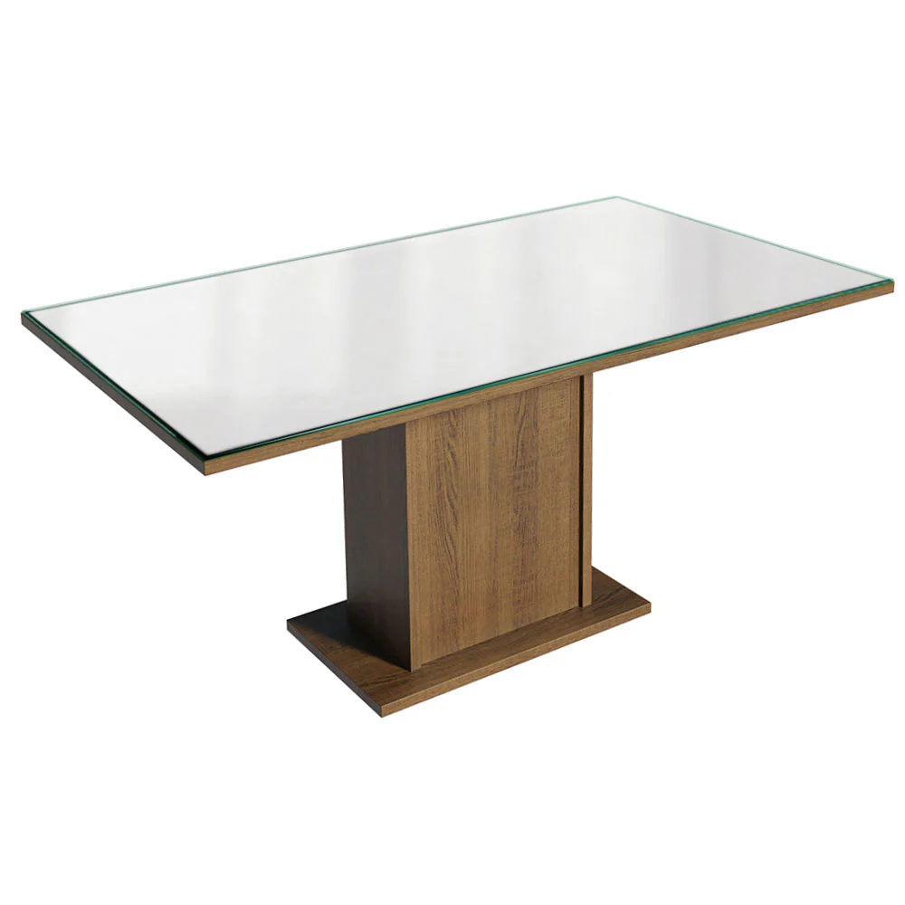 Conjunto Sala de Jantar Mesa Tampo de Vidro 4 Cadeiras Rustic/Branco/Imperial Avril Madesa - Image 4