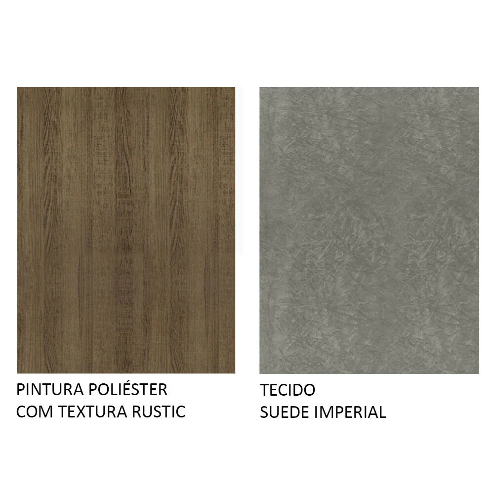 Conjunto Sala de Jantar Mesa Tampo de Vidro Redondo 4 Cadeiras Rustic/Silver Irene Madesa - Image 9