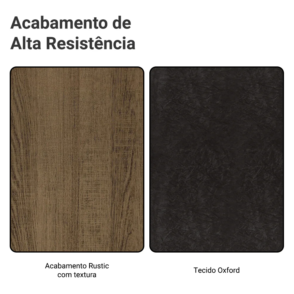 Conjunto Sala de Jantar Tampo de Madeira 6 Cadeiras Rustic/Oxford Soho Madesa - Image 10