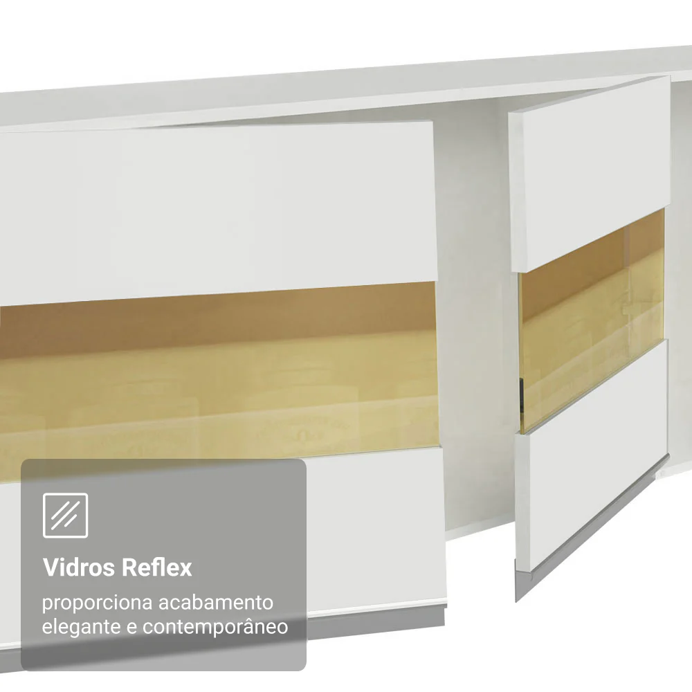 Armário de Cozinha Compacta 100% MDF 170 cm Branco Smart Madesa 01 - Image 7