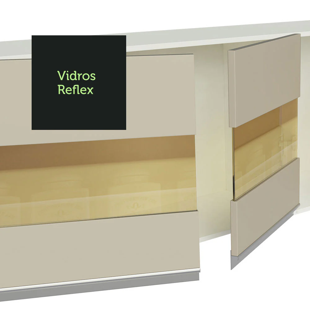 Armário de Cozinha Compacta 100% MDF 180 cm Branco/Rustic/Crema Smart Madesa 01 - Image 7