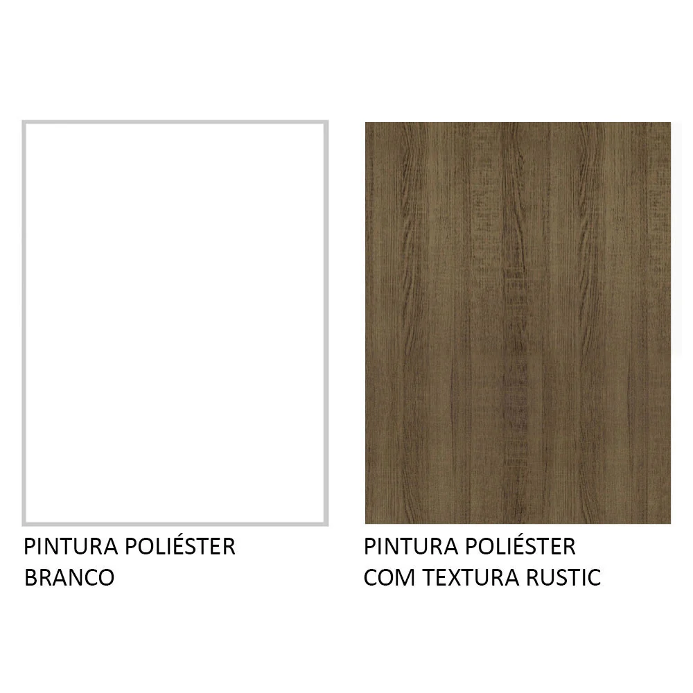 Armário de Cozinha Compacta 180cm Branco/Rustic Diamante Madesa 86 - Image 9