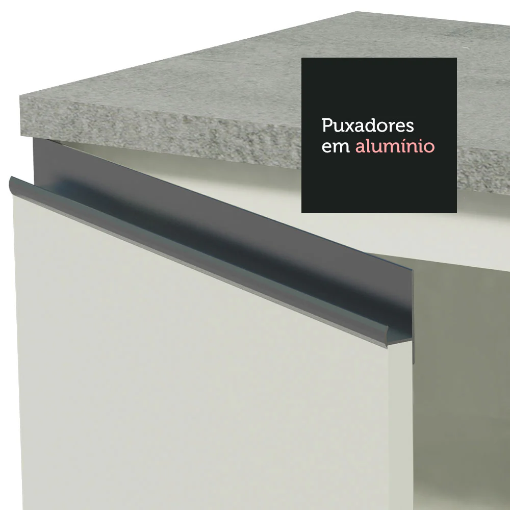 Armário de Cozinha Compacta 120cm Branco Glamy Madesa 01 - Image 6