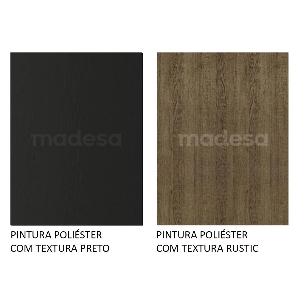 Armário de Cozinha Compacta 120cm Preto/Rustic Reims Madesa 01 - Image 10