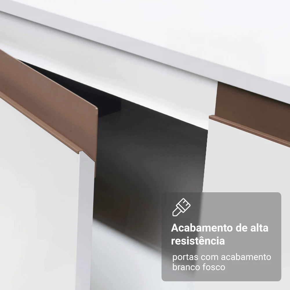 Armário de Cozinha Completa de Canto 452cm Branco Reims Madesa 01 - Image 5
