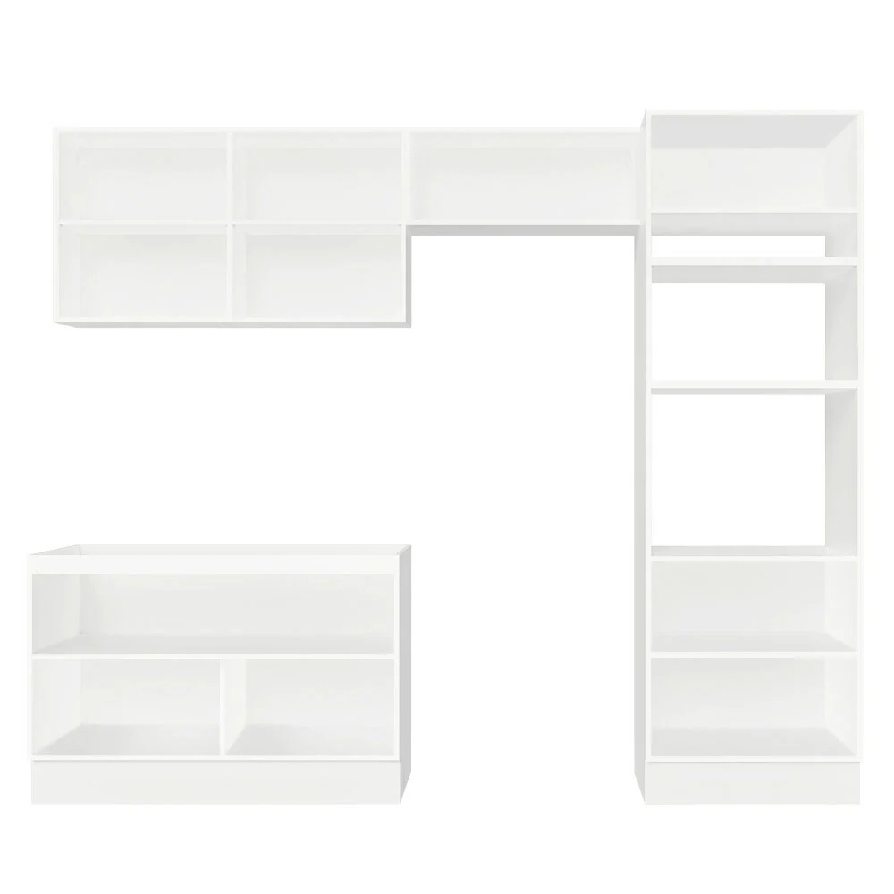 Armário de Cozinha Completa 270 x 60 cm Branco Preto Lux Madesa 01 - Image 11