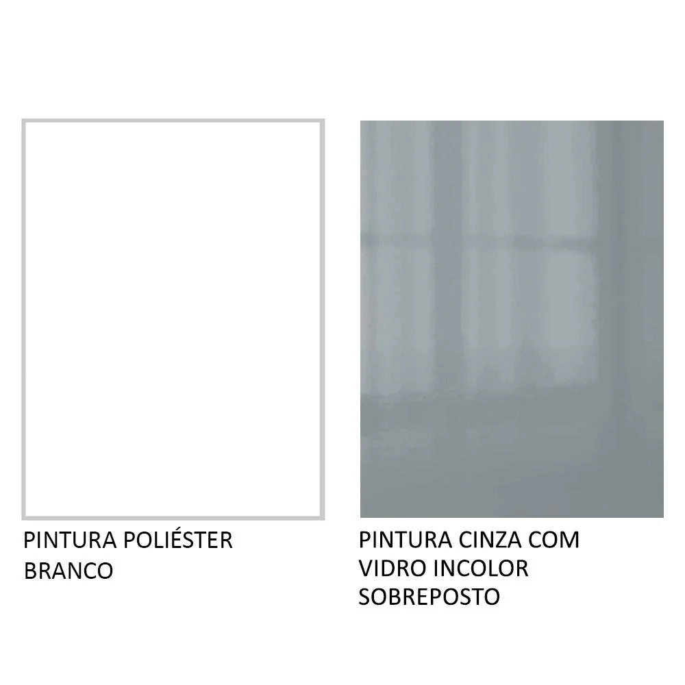 Armário de Cozinha Completa 240 x 60 cm Branco/Cinza Lux Madesa 03 - Image 11