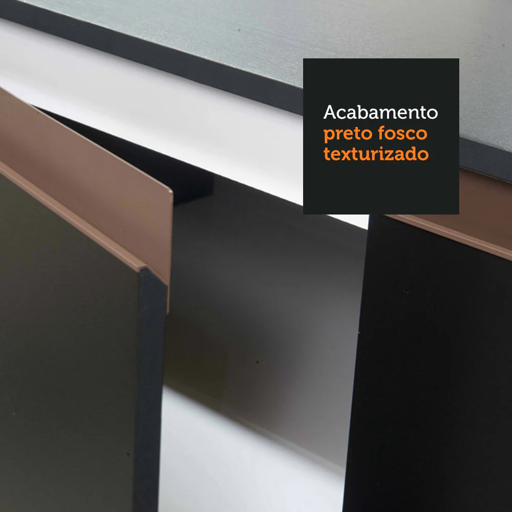Armário de Cozinha Compacta 200cm Preto Reims Madesa 01 - Image 8