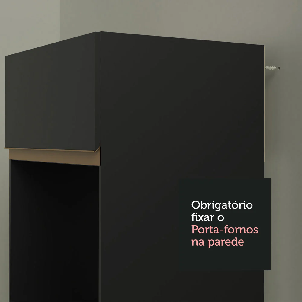 Armário de Cozinha Completa 250cm Preto Reims Madesa - Image 7