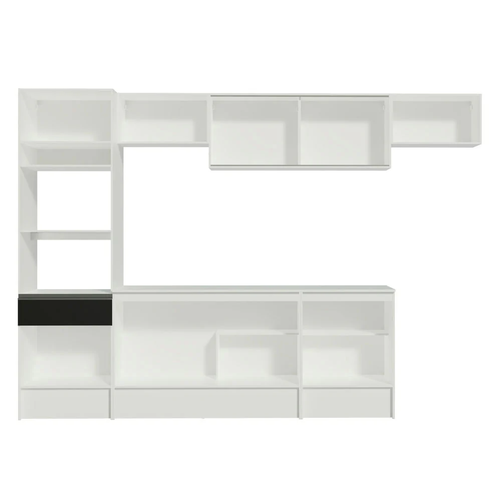 Armário de Cozinha Completa 300cm Branco/Preto Topazio Madesa 01 - Image 11