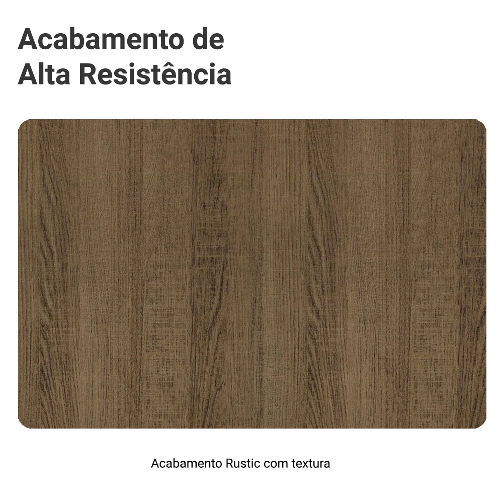 Cristaleira 70 cm 2 Portas de Vidro com Pés Cônicos Rustic/Marrom Madesa - Image 10