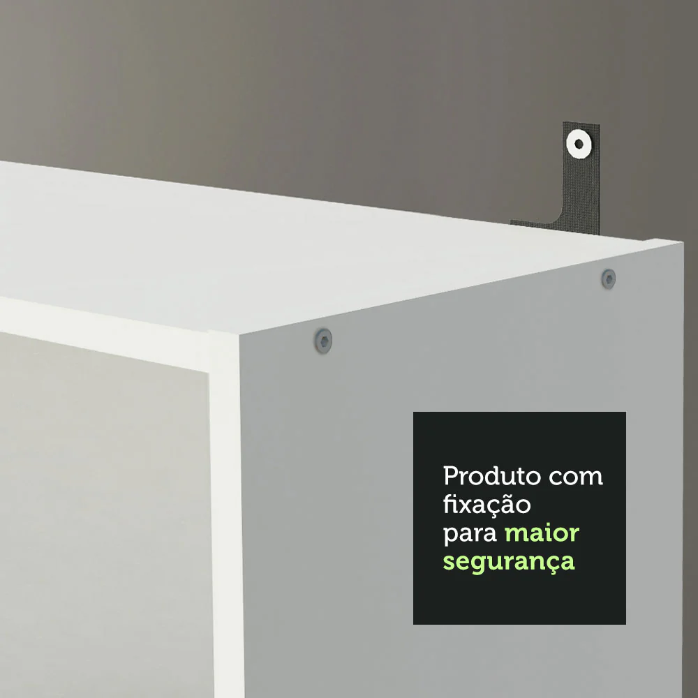 Escrivaninha Madesa Alaska + Estante Livreiro 6907 Branco - Image 7