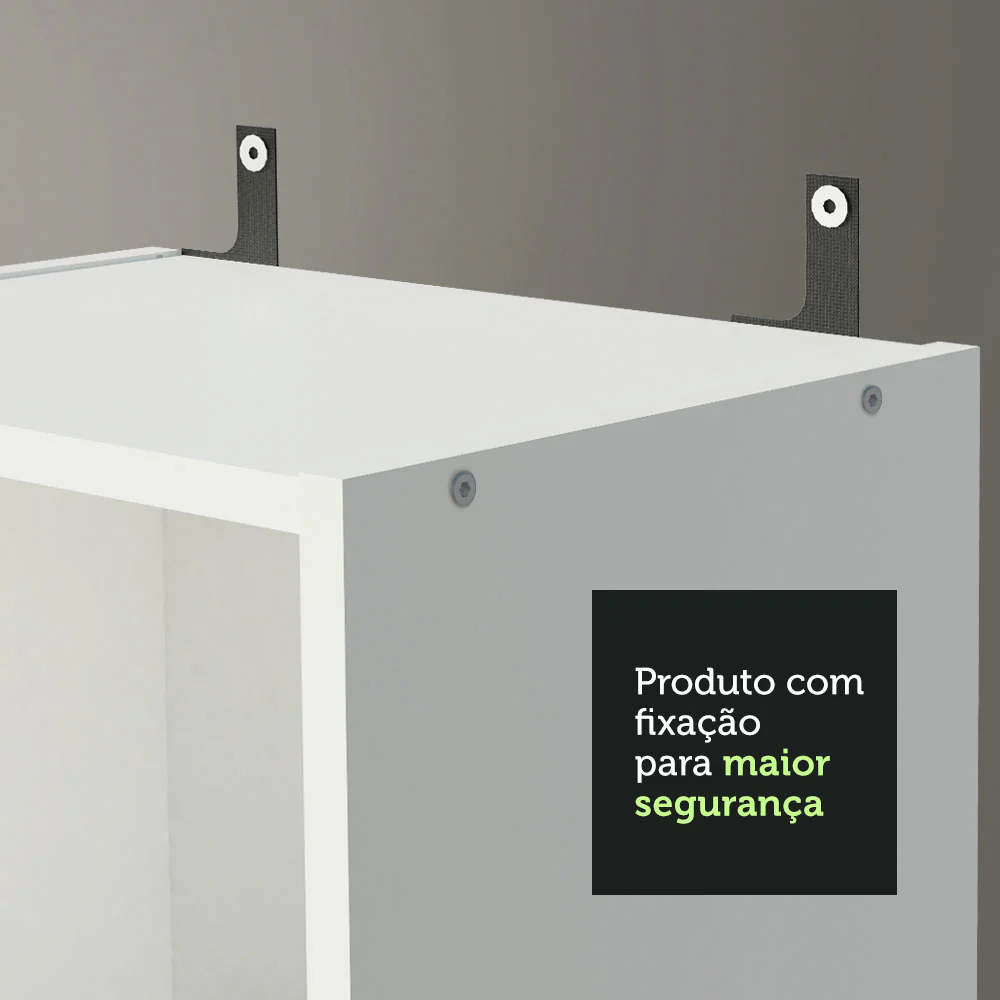 Escrivaninha Madesa Rubi + Estante Livreiro 6906 Branco - Image 8