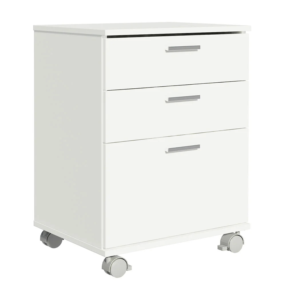 Gaveteiro para Banheiro Branco com 3 Gavetas e Rodinhas Madesa - Image 8