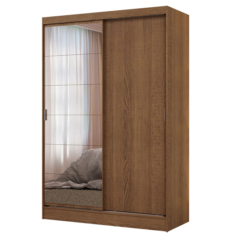 Guarda-Roupa 2 Portas de Correr com Espelho Rustic Max Madesa - Image 2
