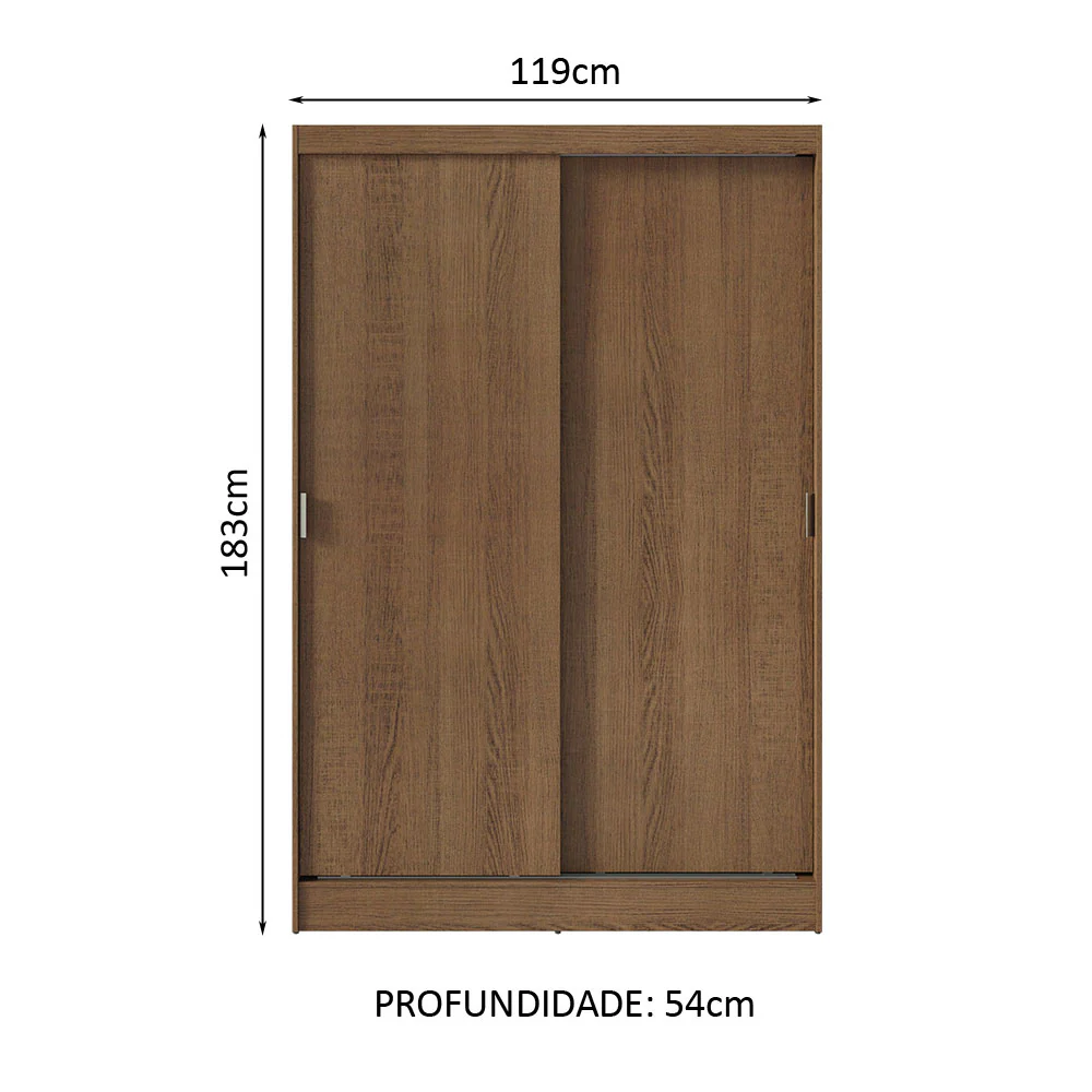 Guarda-Roupa 2 Portas de Correr Rustic Max Madesa - Image 3