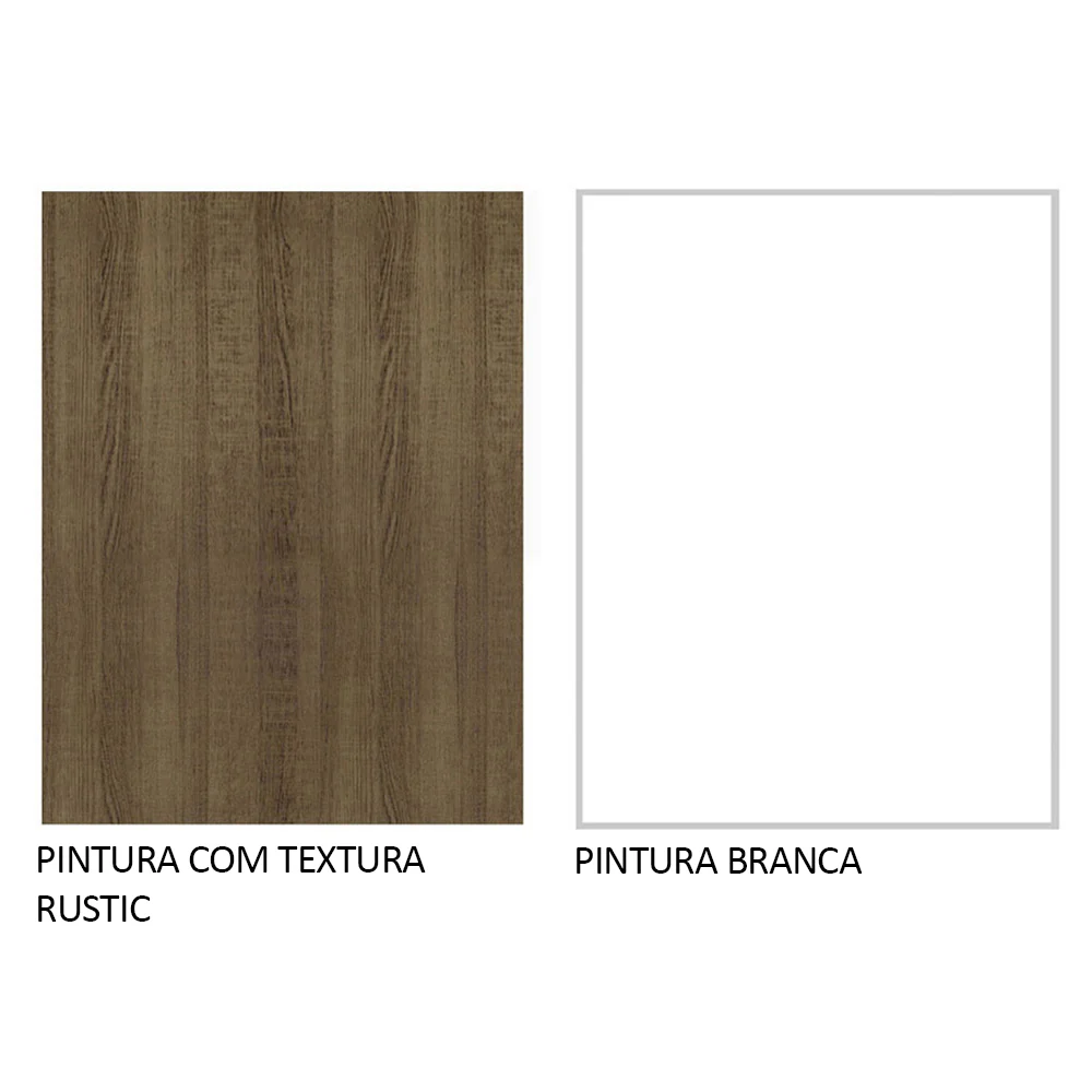 Guarda-Roupa Casal 3 Portas de Correr com Espelhos Rustic/Branco Nobre Madesa - Image 10