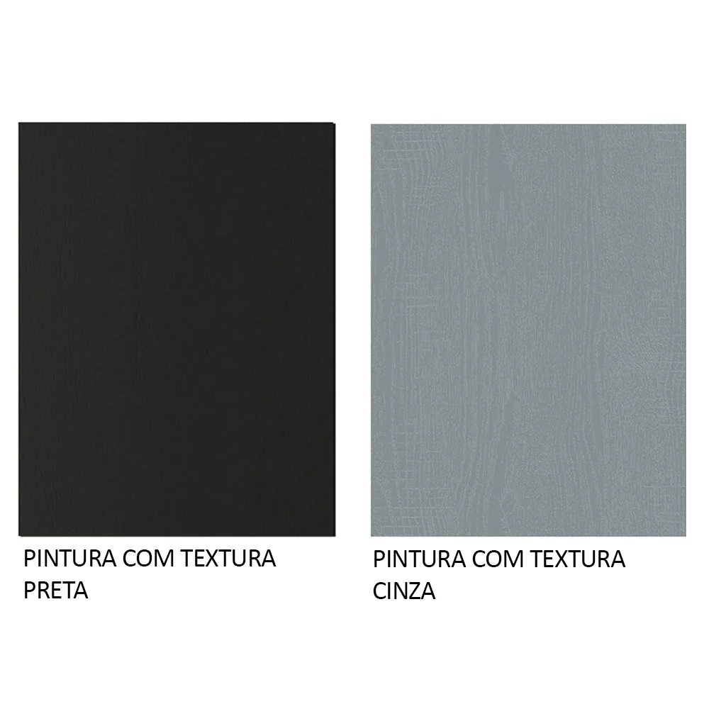 Guarda-Roupa Casal 3 Portas de Correr Preto/Cinza Nobre Madesa - Image 10