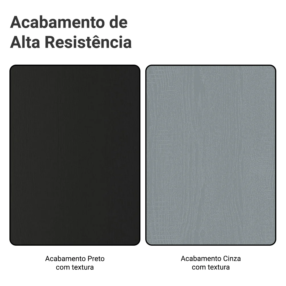 Guarda-Roupa Casal com Pés 3 Portas de Correr com Espelho Preto/Cinza Reno Madesa - Image 9