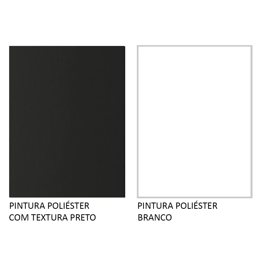 Guarda-Roupa Casal Madesa Mônaco 3 Portas de Correr com Espelho Preto/Branco - Image 9