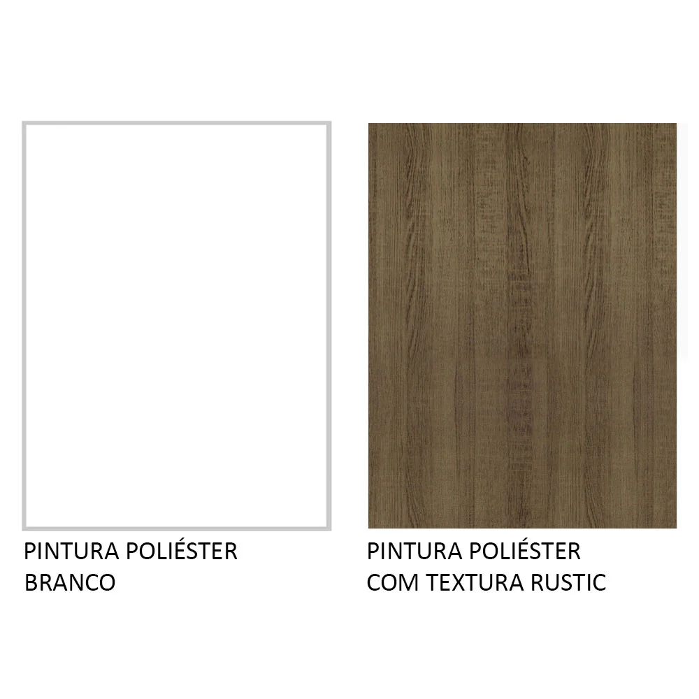 Guarda-Roupa Casal Madesa Mônaco 3 Portas de Correr com Espelhos Branco/Rustic - Image 10