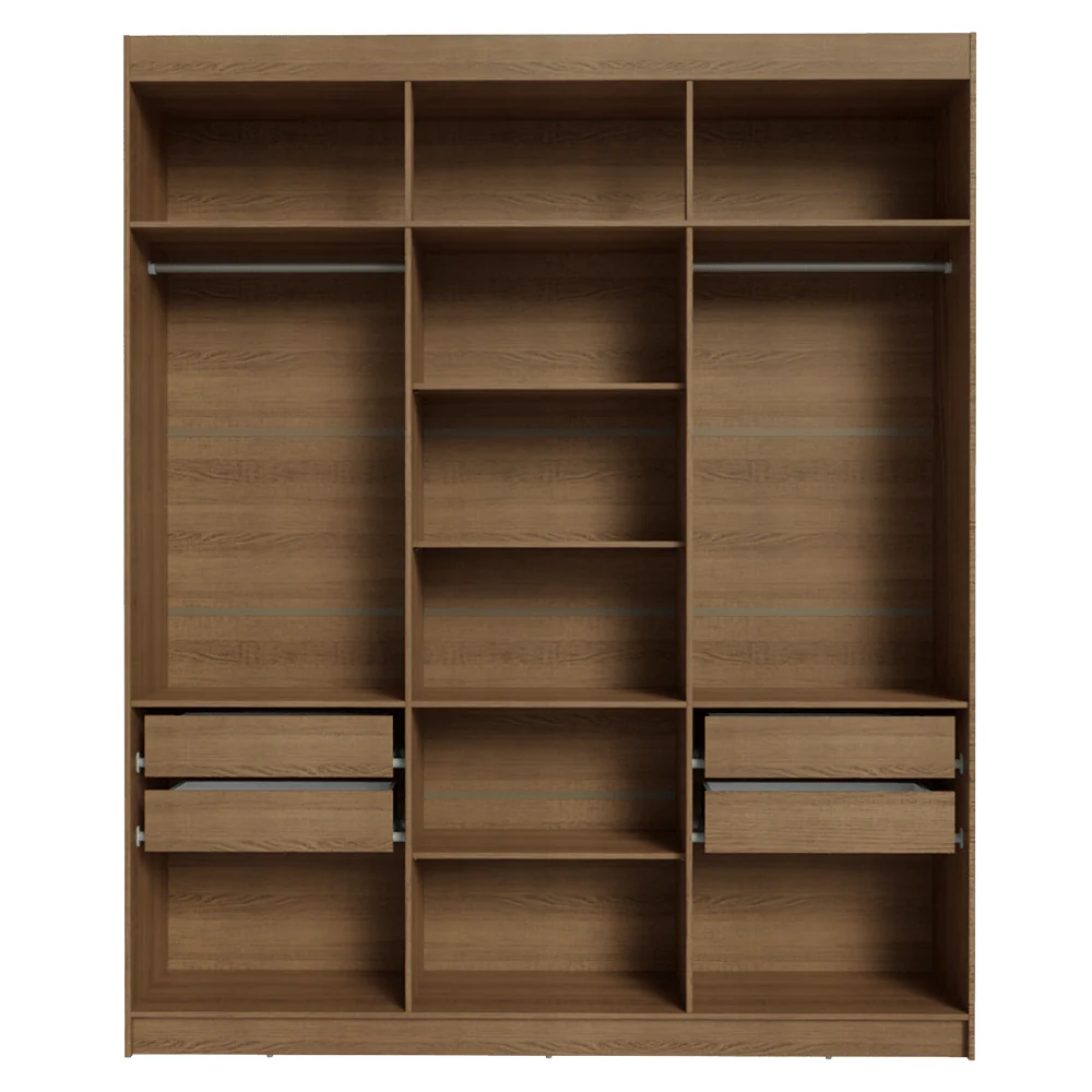 Guarda-Roupa Closet 4 Gavetas 180 cm Rustic Venus Madesa - Image 7