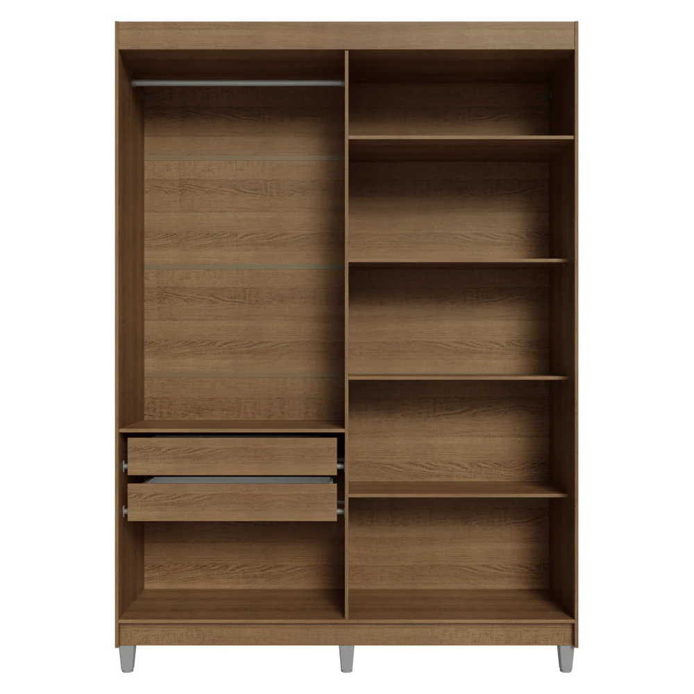 Guarda-Roupa Closet com Pés 2 Gavetas 121 cm Rustic Venus Madesa - Image 9