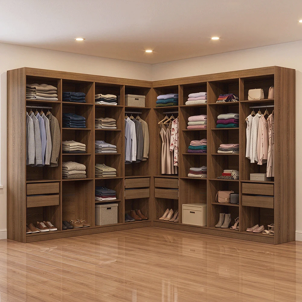 Guarda-Roupa Closet de Canto 522 cm 8 Gavetas Rustic Venus Madesa