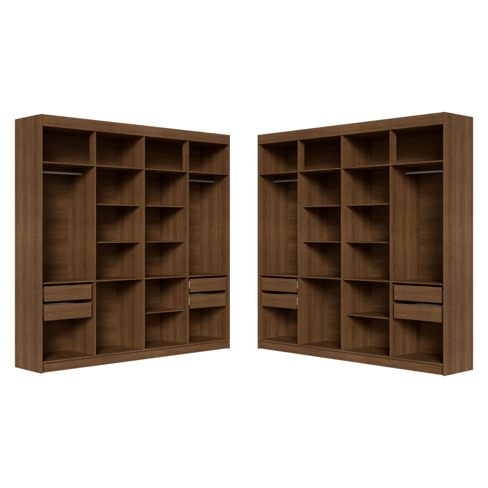 Guarda-Roupa Closet de Canto 522 cm 8 Gavetas Rustic Venus Madesa - Image 5