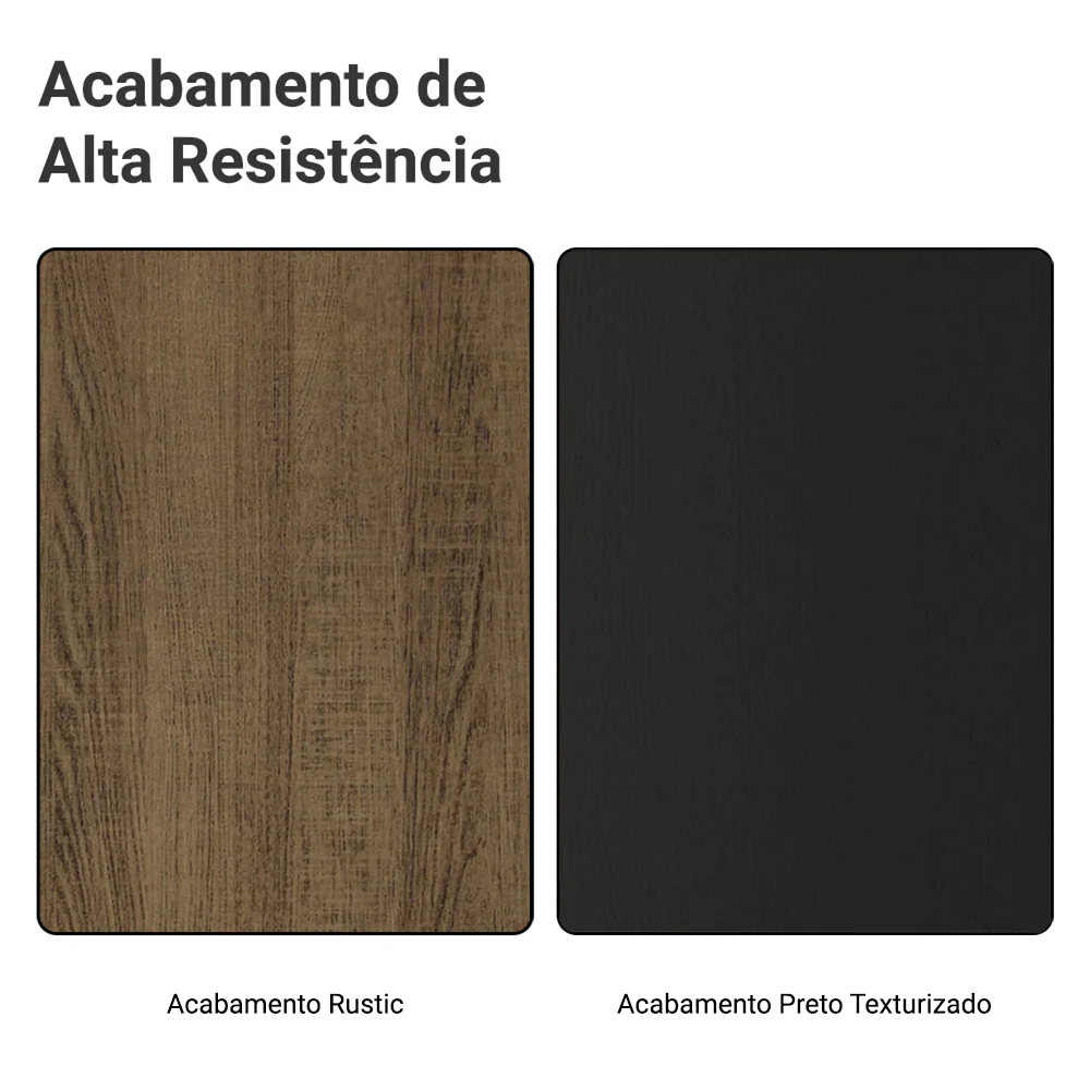 Guarda-Roupa Closet Modulado 2 Gavetas 4 Prateleiras 70cm Rustic/Preto Valencia Madesa - Image 9