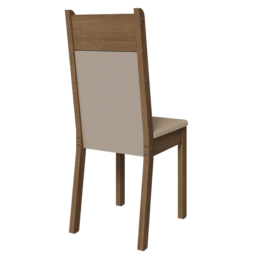Kit 2 Cadeiras 4280 Madesa Rustic/Sintético Bege - Image 6