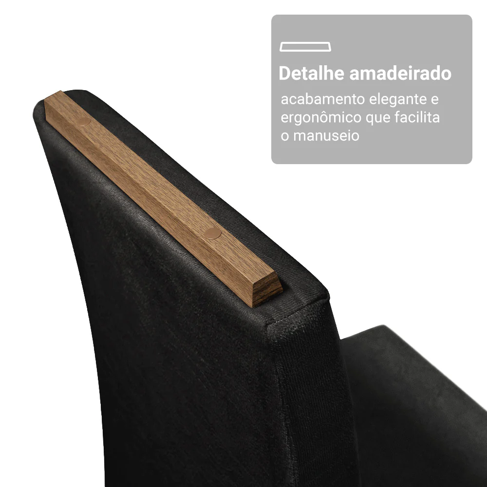 Kit 2 Cadeiras de Jantar 4255 com Espaldar Rustic/Oxford Madesa - Image 7