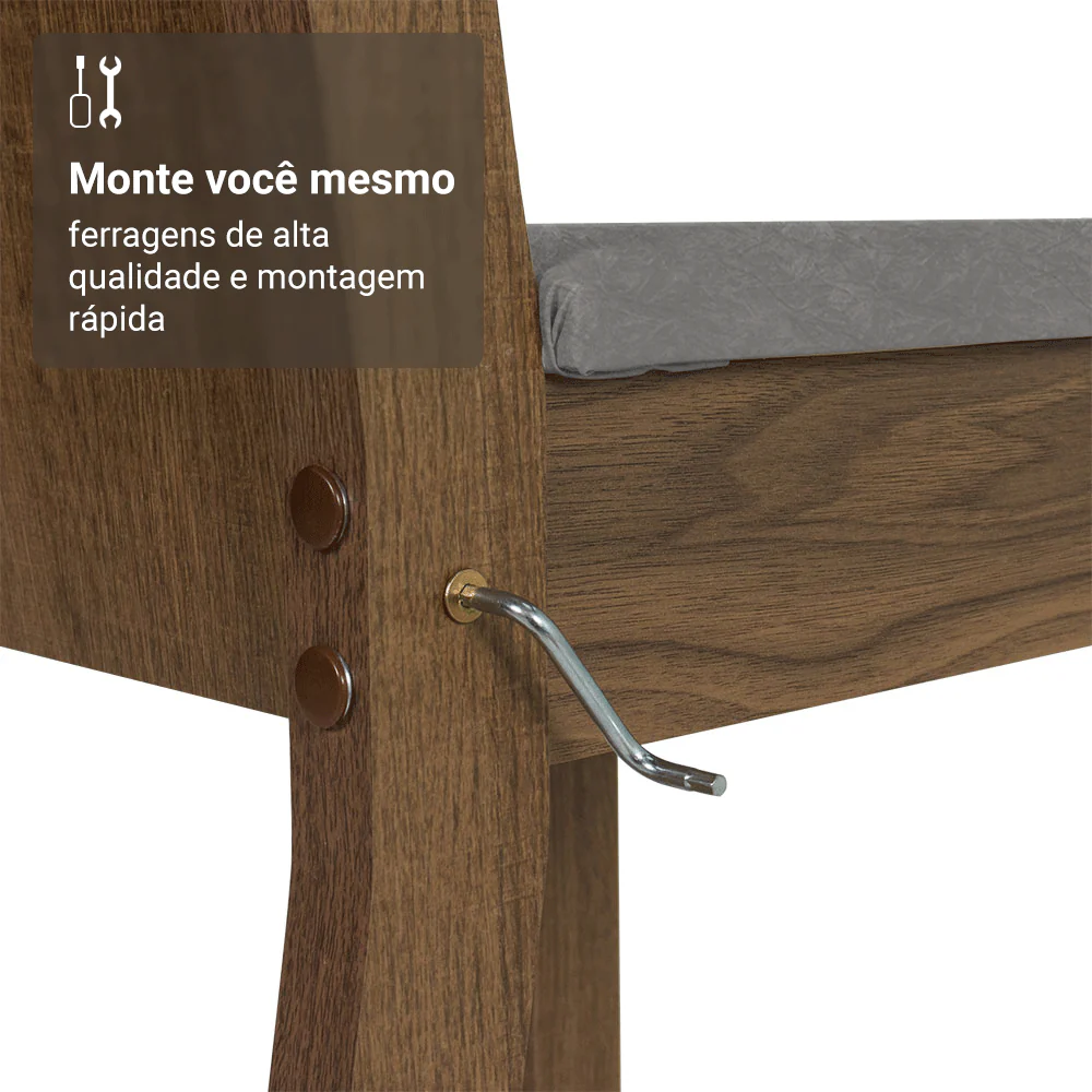 Kit 4 Cadeiras 4290 Madesa Rustic/Silver - Image 9