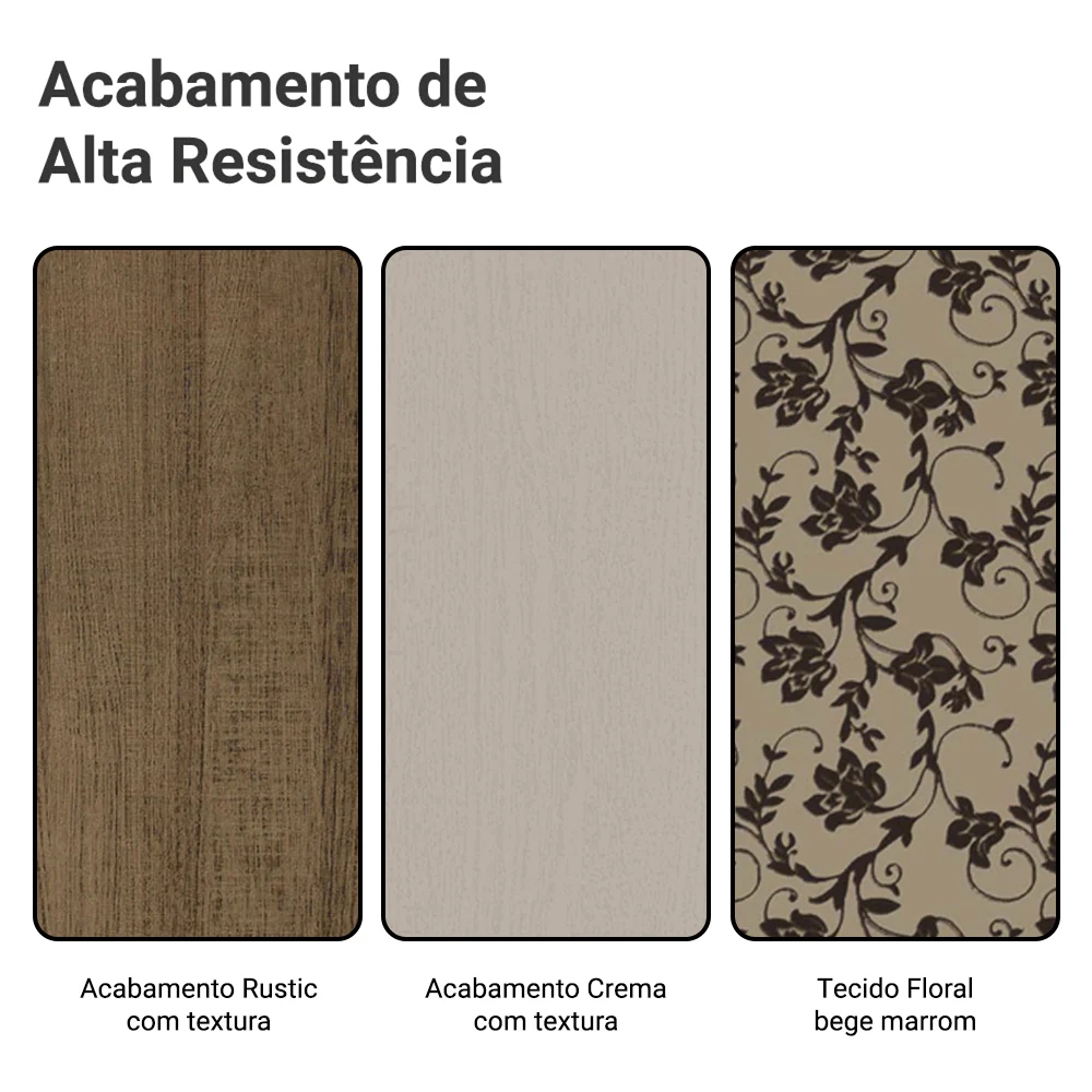 Kit 6 Cadeiras 4291 Madesa Rustic/Crema/Bege Marrom - Image 10