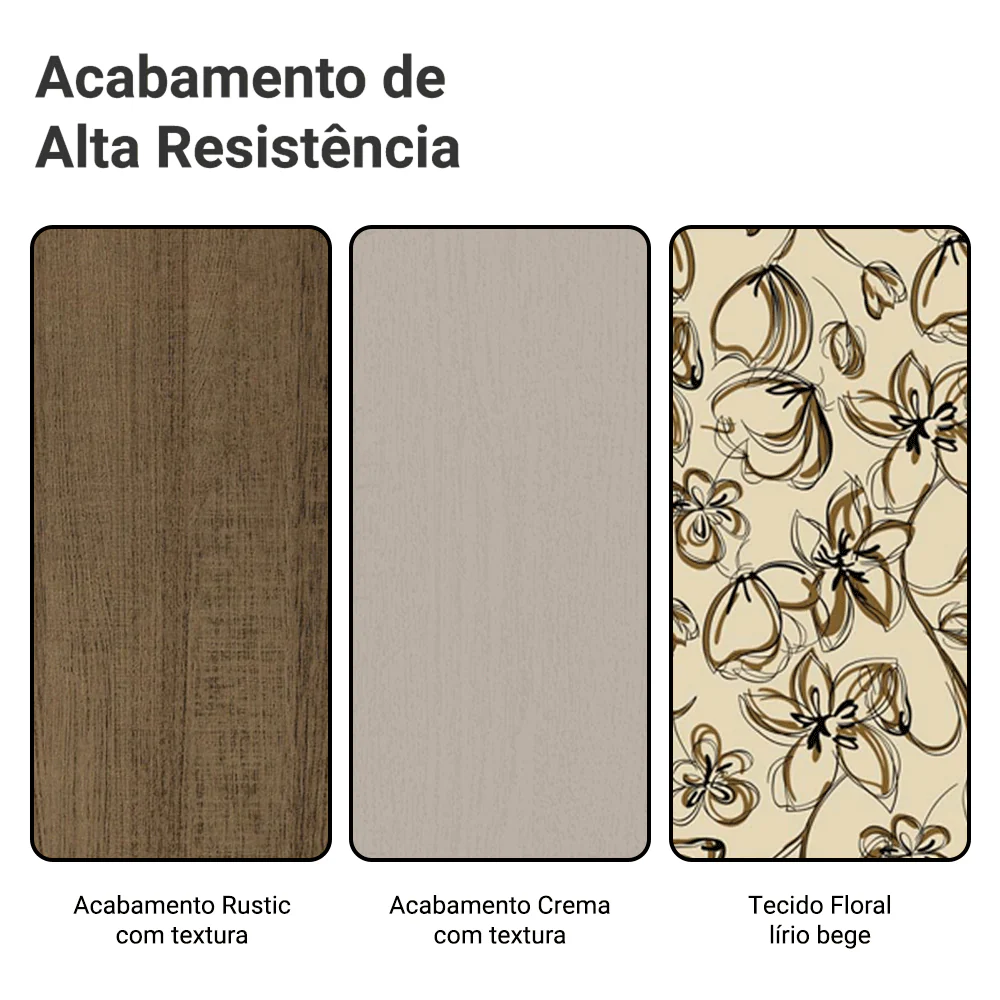 Kit 6 Cadeiras de Jantar 4291 Rustic/Crema/Lírio Bege Madesa - Image 10