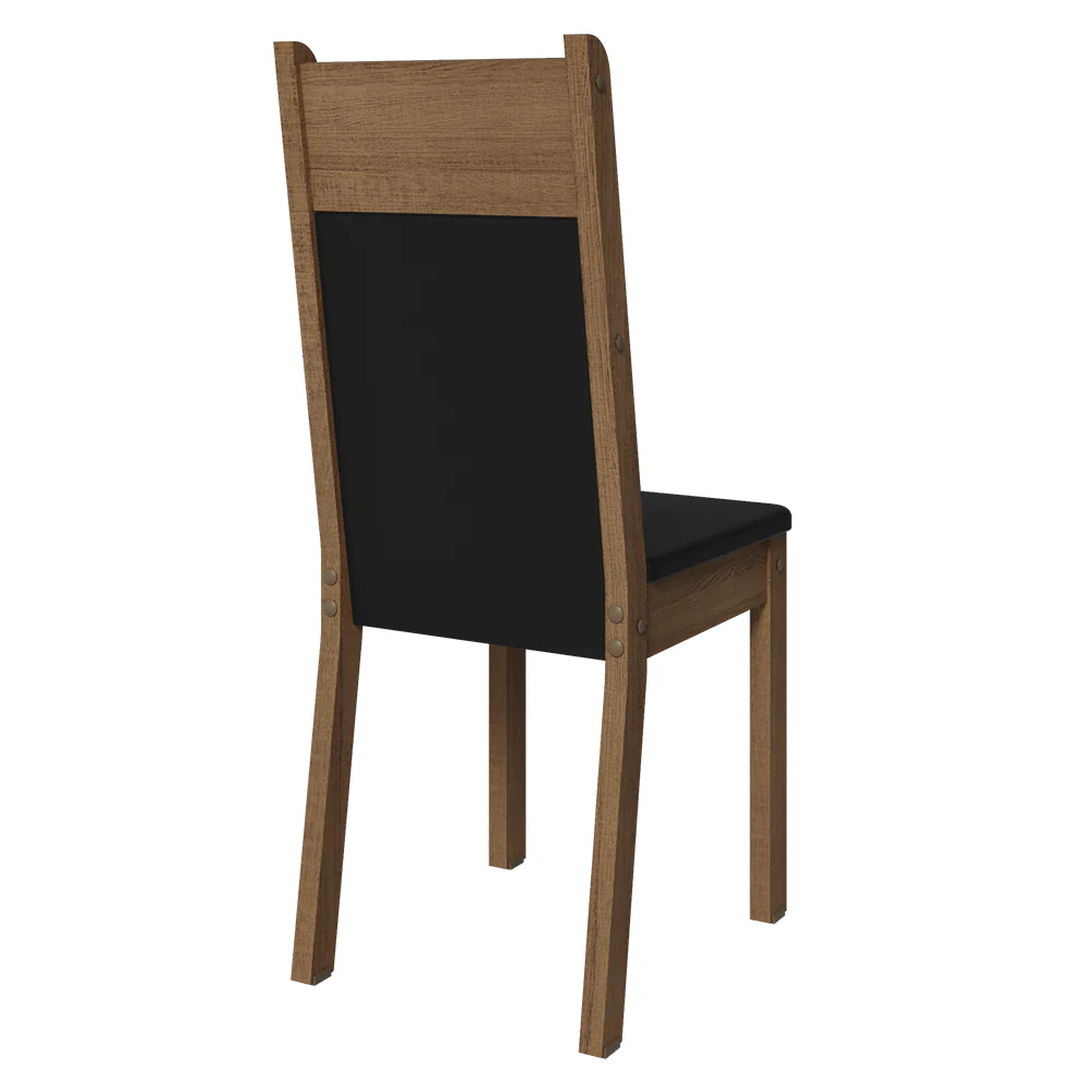 Kit 6 Cadeiras Rustic/Preto 4280 Madesa - Image 6