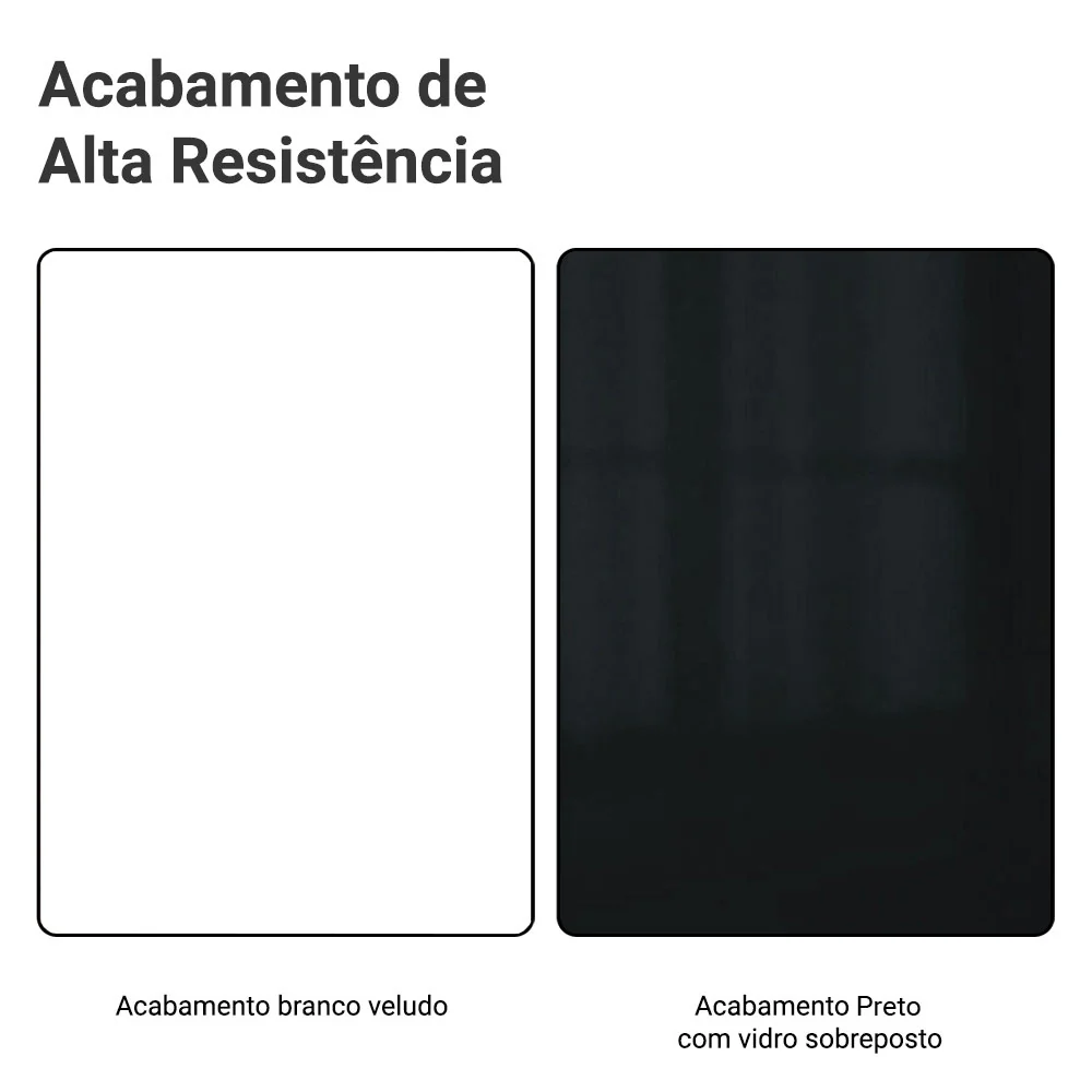Kit Balcão + Cristaleira 70 x 60 cm Branco/Preto Lux Madesa 01 - Image 10