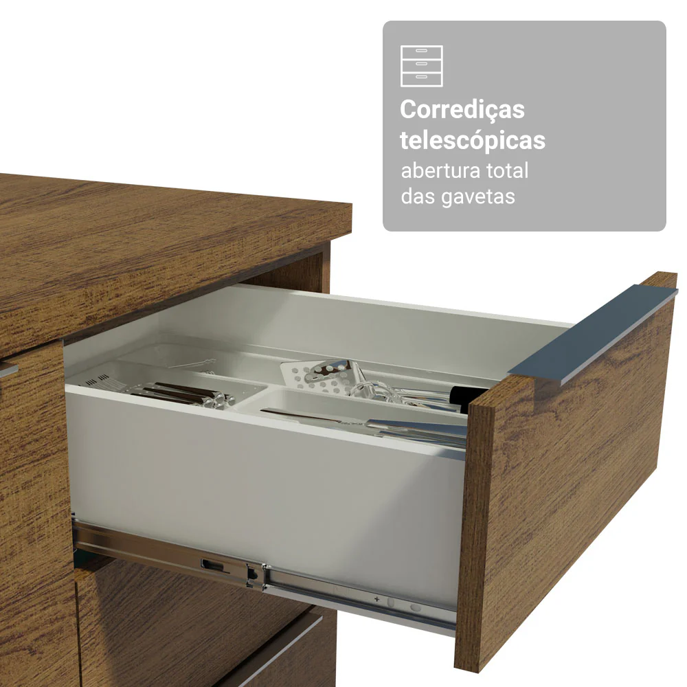Kit Balcão + Cristaleira 70cm Rustic Stella Madesa 01 - Image 8