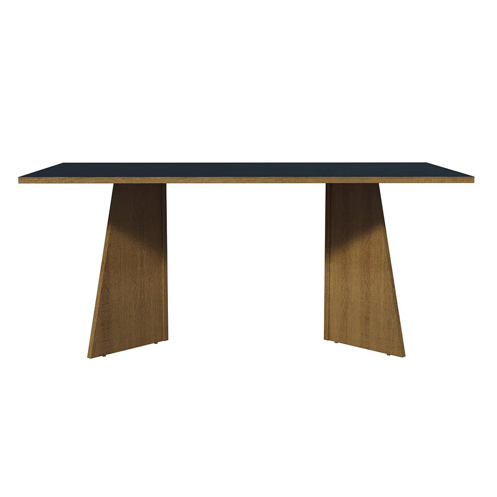 Mesa de Jantar Retangular com Tampo de Madeira Rustic/Preto 5388 Madesa - Image 3