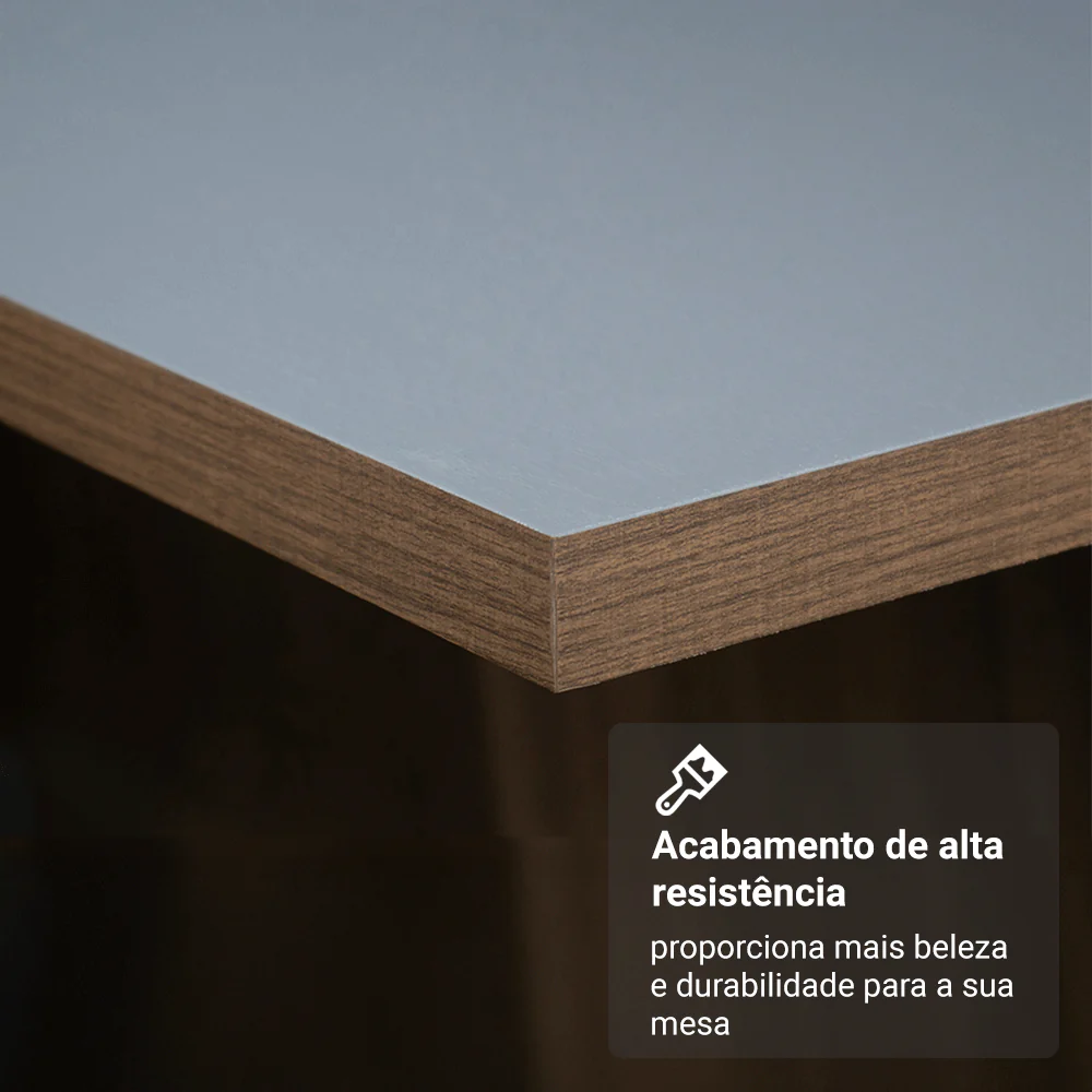 Mesa de Jantar Retangular Tampo de Madeira 5389 Rustic/Cinza Madesa - Image 5