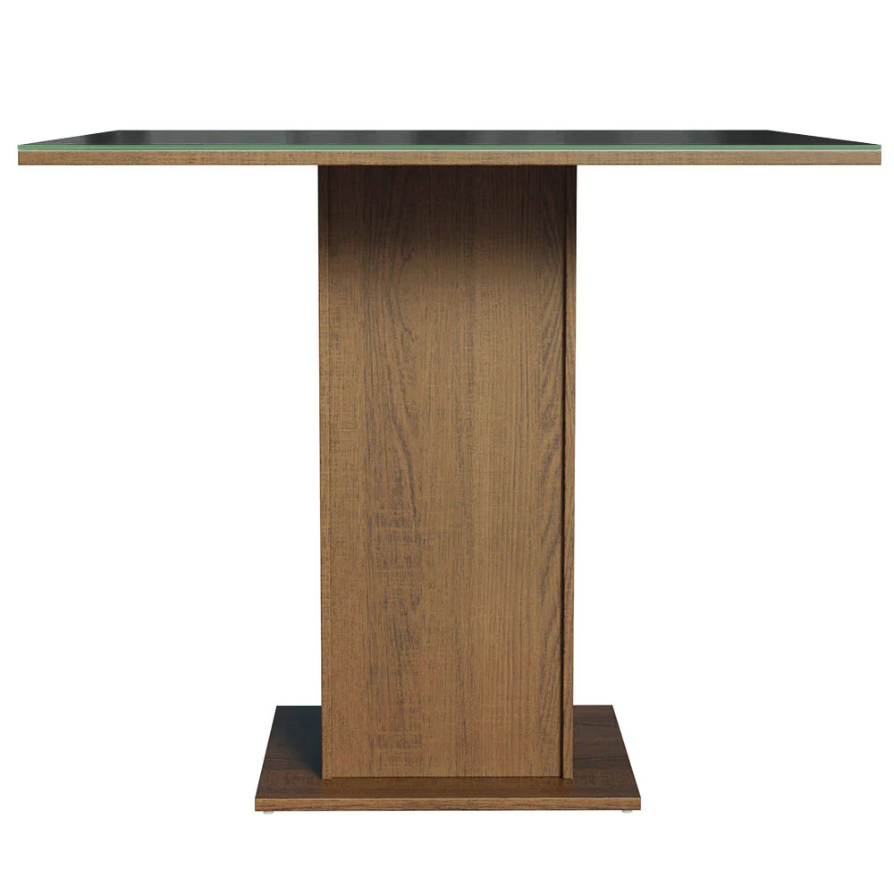 Mesa de Jantar Madesa Quadrada Tampo de Vidro 5363 Rustic/Preto - Image 2