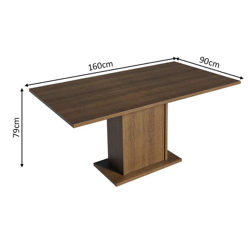 Mesa de Jantar Retangular Tampo de Madeira Rustic 5275 Madesa - Image 3