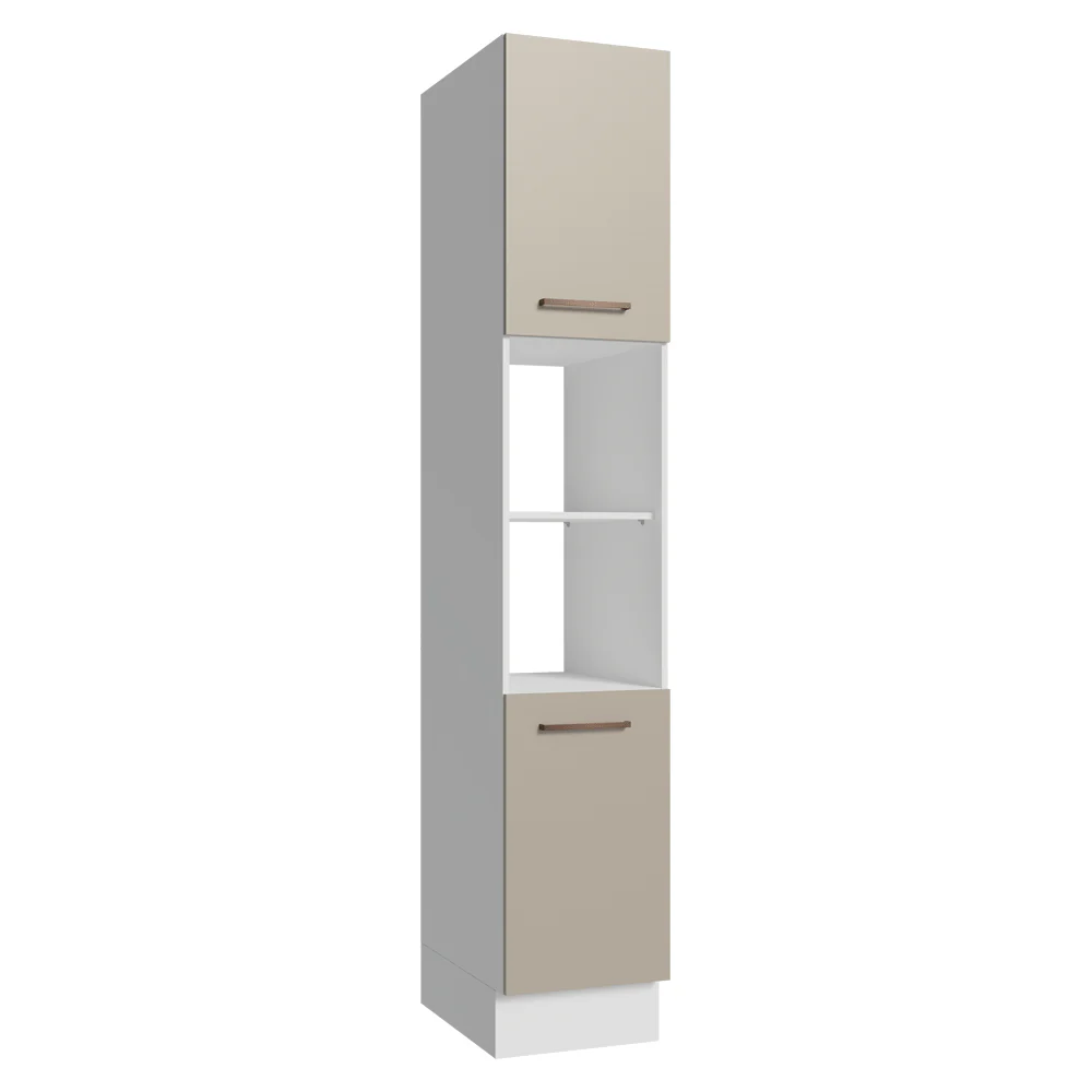 Paneleiro 40 x 60 cm 2 Portas e 2 Nichos Branco/Crema Agata Madesa