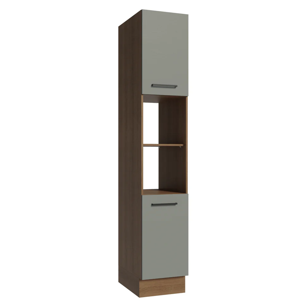 Paneleiro 40 x 60 cm 2 Portas e 2 Nichos Rustic/Cinza Agata Madesa