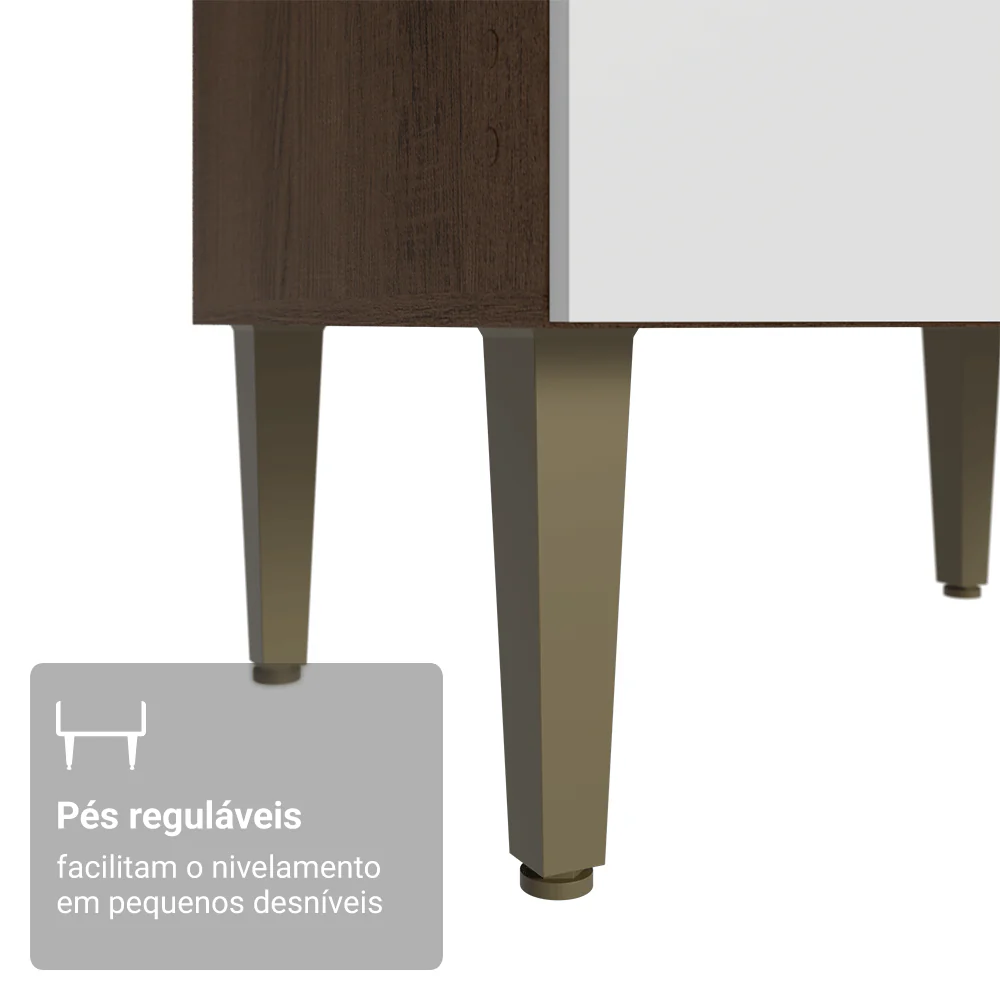 Paneleiro 40 cm 1 Porta Rustic/Branco Lille Madesa - Image 7