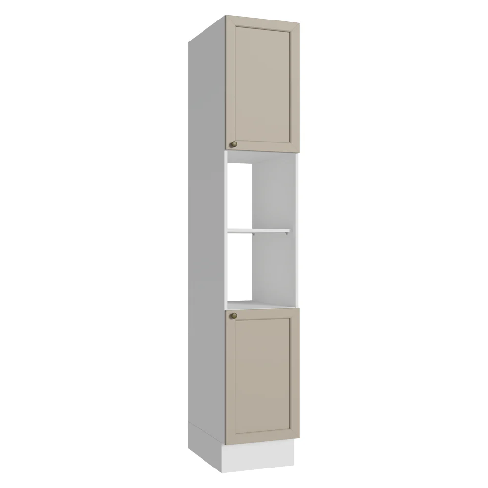 Paneleiro 40 x 60 cm 2 Portas e 2 Nichos Branco/Crema Vik Madesa
