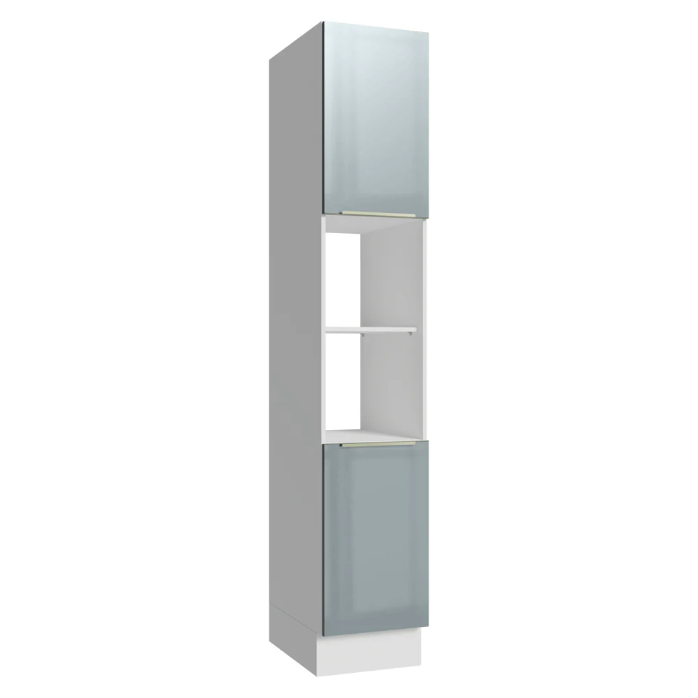 Paneleiro 40 x 60 cm 2 Portas e 2 Nichos Branco/Cinza Lux Madesa