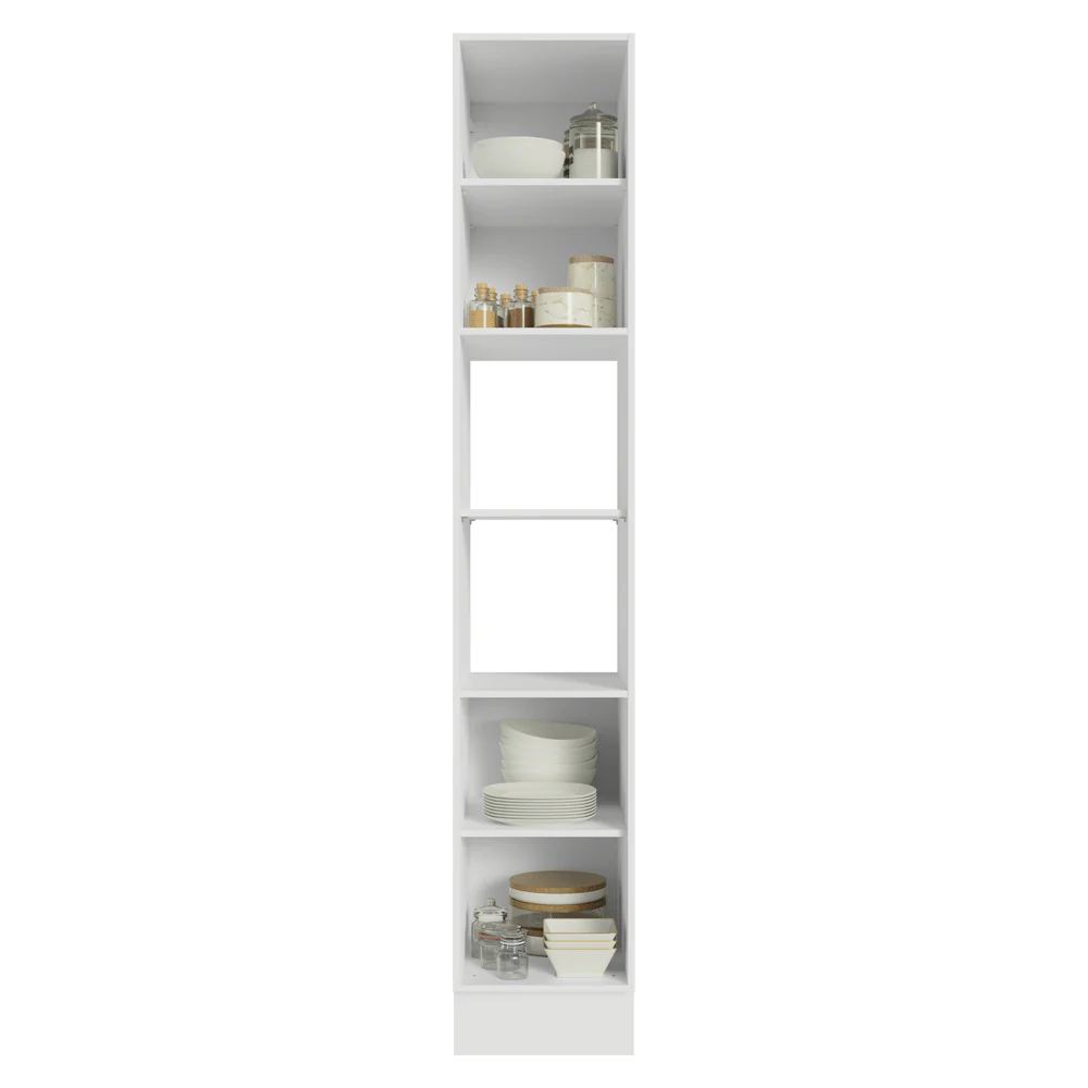 Paneleiro 40 x 60 cm 2 Portas e 2 Nichos Branco/Cinza Lux Madesa - Image 5